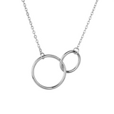 Double Smooth Circle Necklace