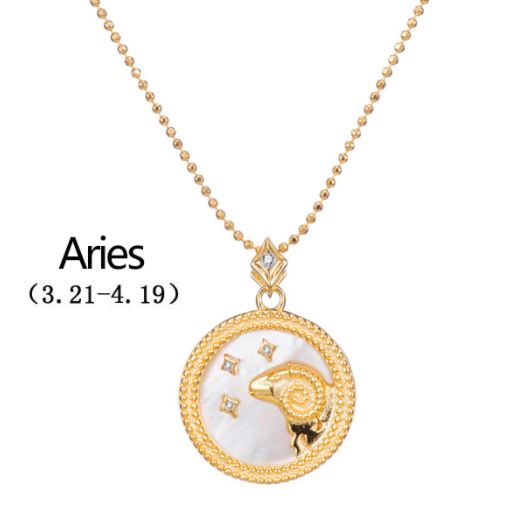 Gold Plated Zodiac Symbol Necklace