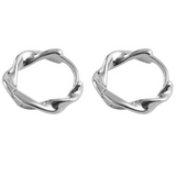Twist Huggie Hoop Earrings 13mm