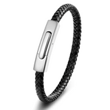 Premium Thin Braided Leather Bracelet