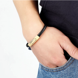 Premium Thin Braided Leather Bracelet