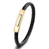 Premium Thin Braided Leather Bracelet