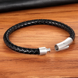 Thin Braid Leather Bracelet