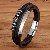 Layered Multi-leather Stylish Bracelet