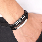 Layered Multi-leather Stylish Bracelet