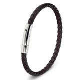 Thin Braided Leather Bracelet
