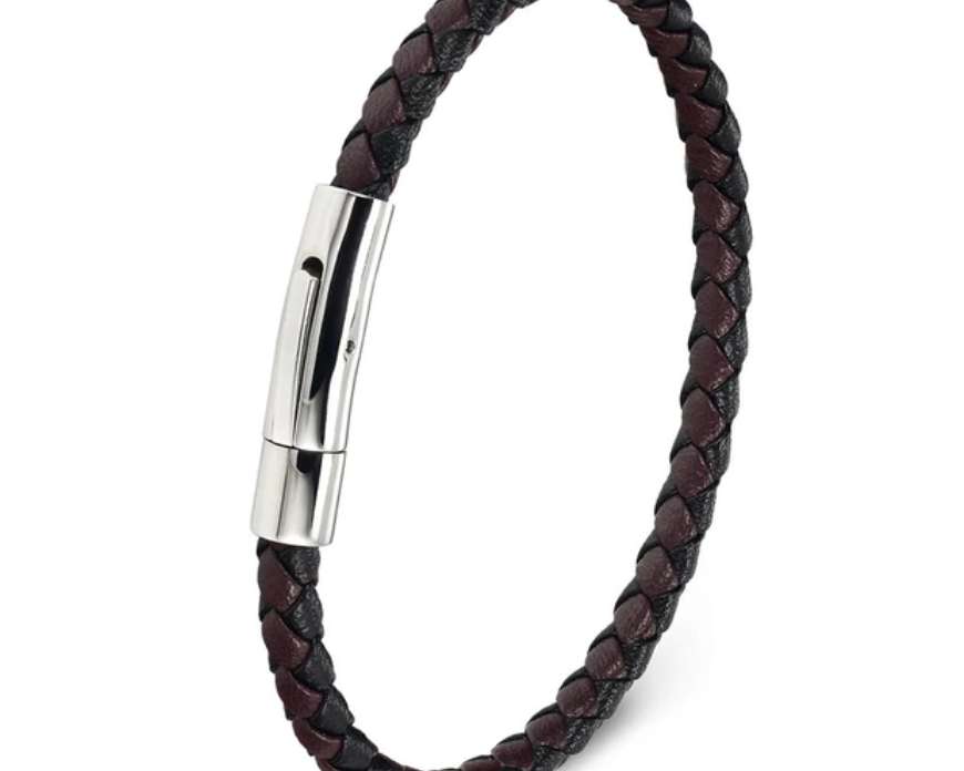 Thin Braided Leather Bracelet