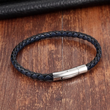 Thin Braided Leather Bracelet