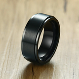 S.S. Brushed Flat Spinner Ring