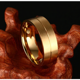 4CZ Gold 8mm Ring