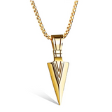 Stainless Steel Arrowhead Necklace