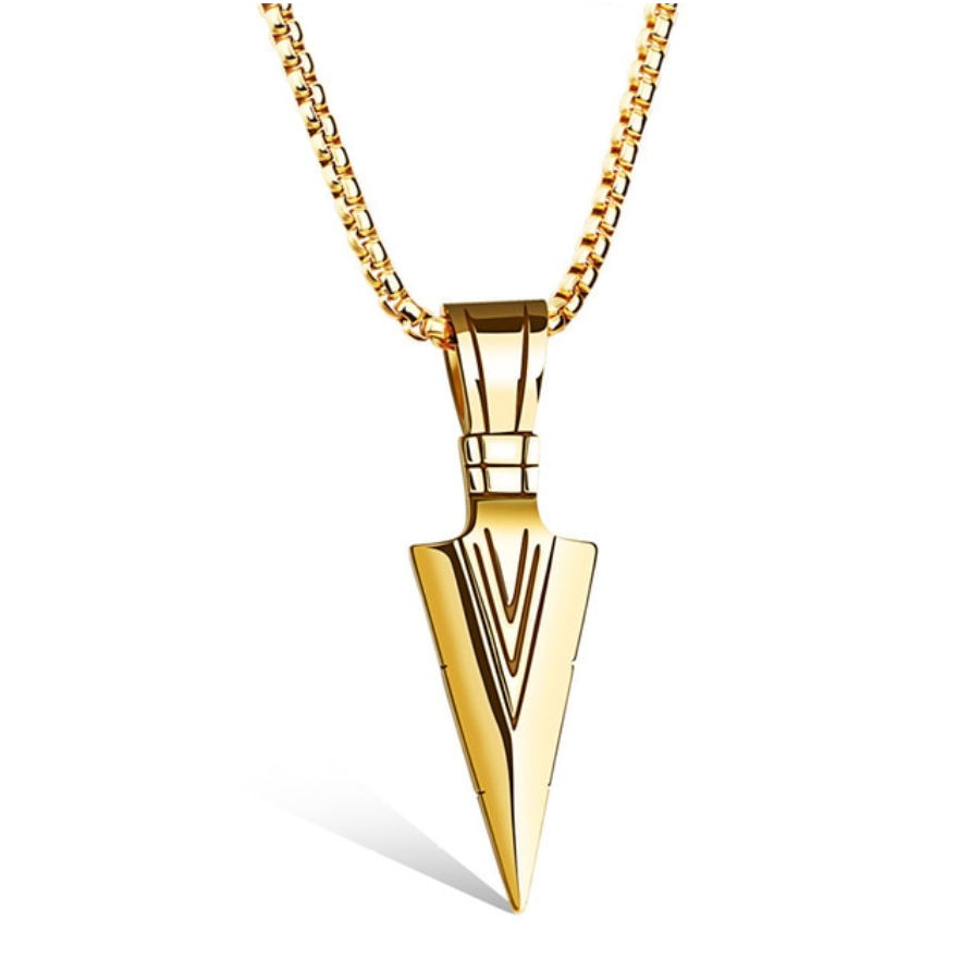Stainless Steel Arrowhead Necklace