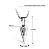 Stainless Steel Arrowhead Necklace
