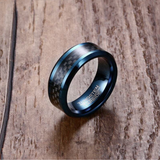 Tungsten Blue Edge with Carbon Fiber Inlay Ring