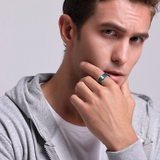 Tungsten Blue Edge with Carbon Fiber Inlay Ring