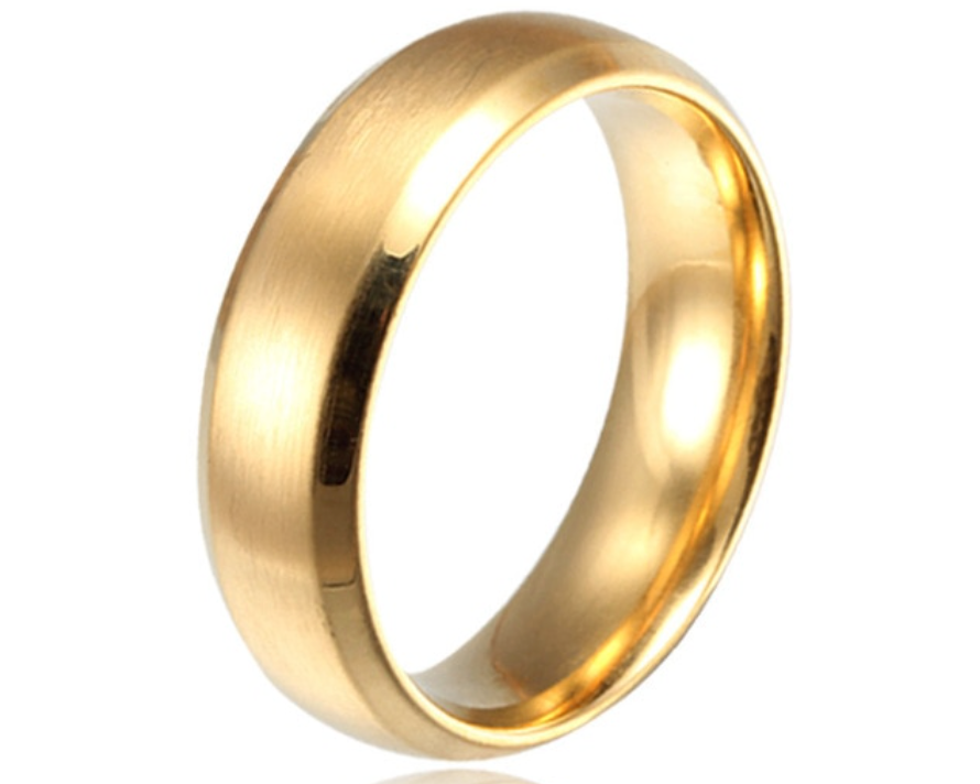 Brushed Stainless Steel Ring 6mm
