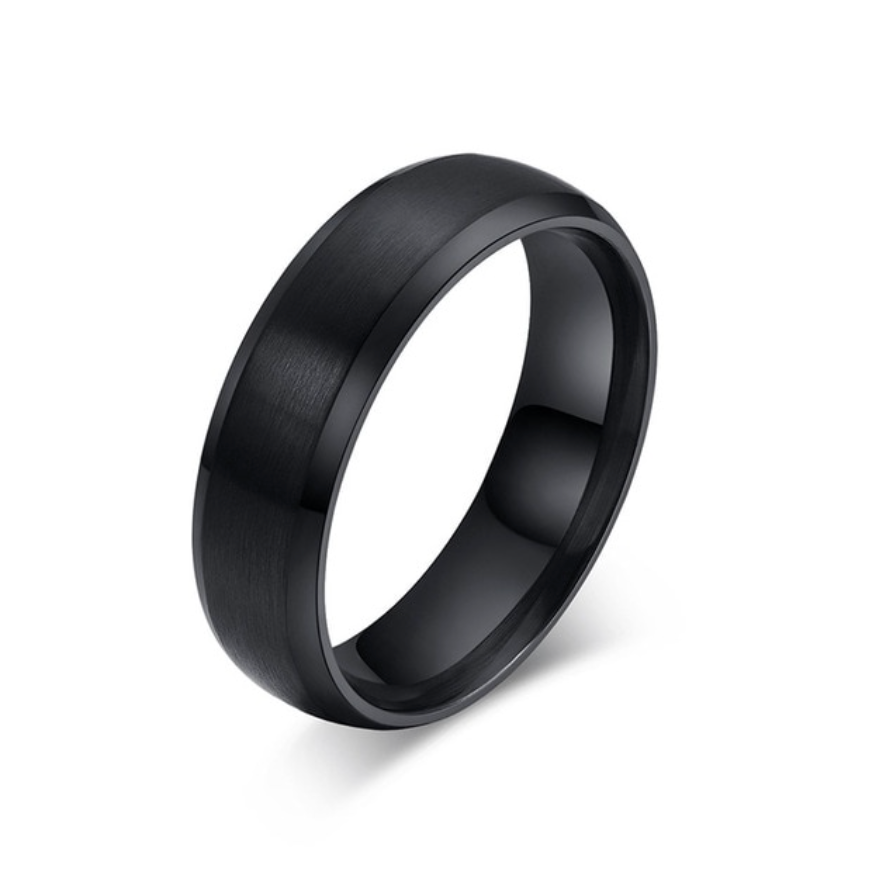 Brushed Stainless Steel Ring 6mm