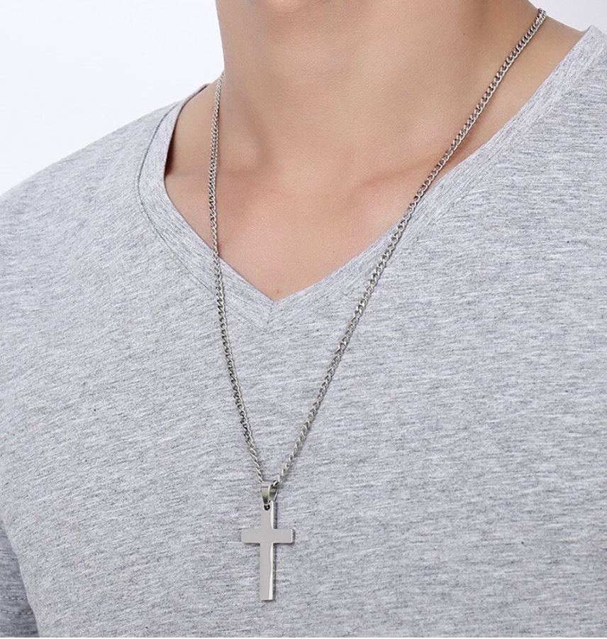 Men's Smooth Cross Necklace