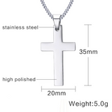Men's Smooth Cross Necklace