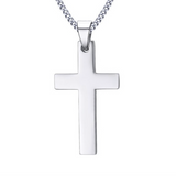 Men's Smooth Cross Necklace