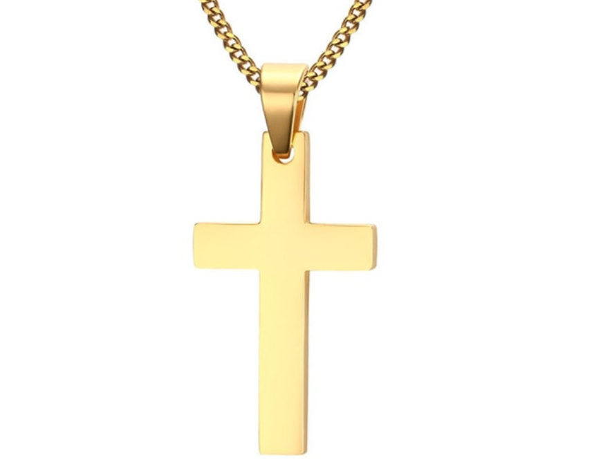 Men's Smooth Cross Necklace