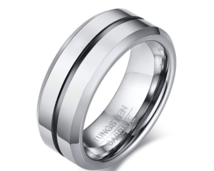 Tungsten with Color inlay Ring