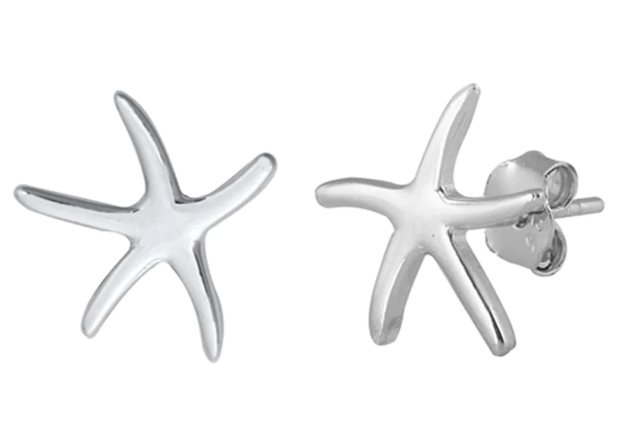 Smooth Starfish Stud Earrings
