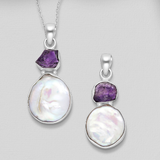 Pearl & Amethyst Handmade Necklace