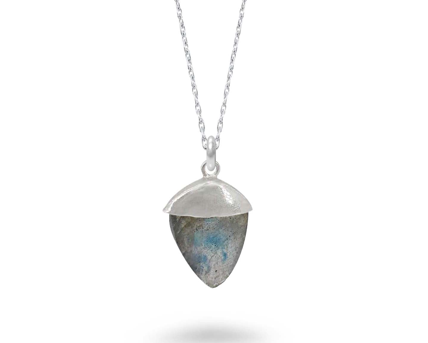 Semi Precious Cone Shape Necklace