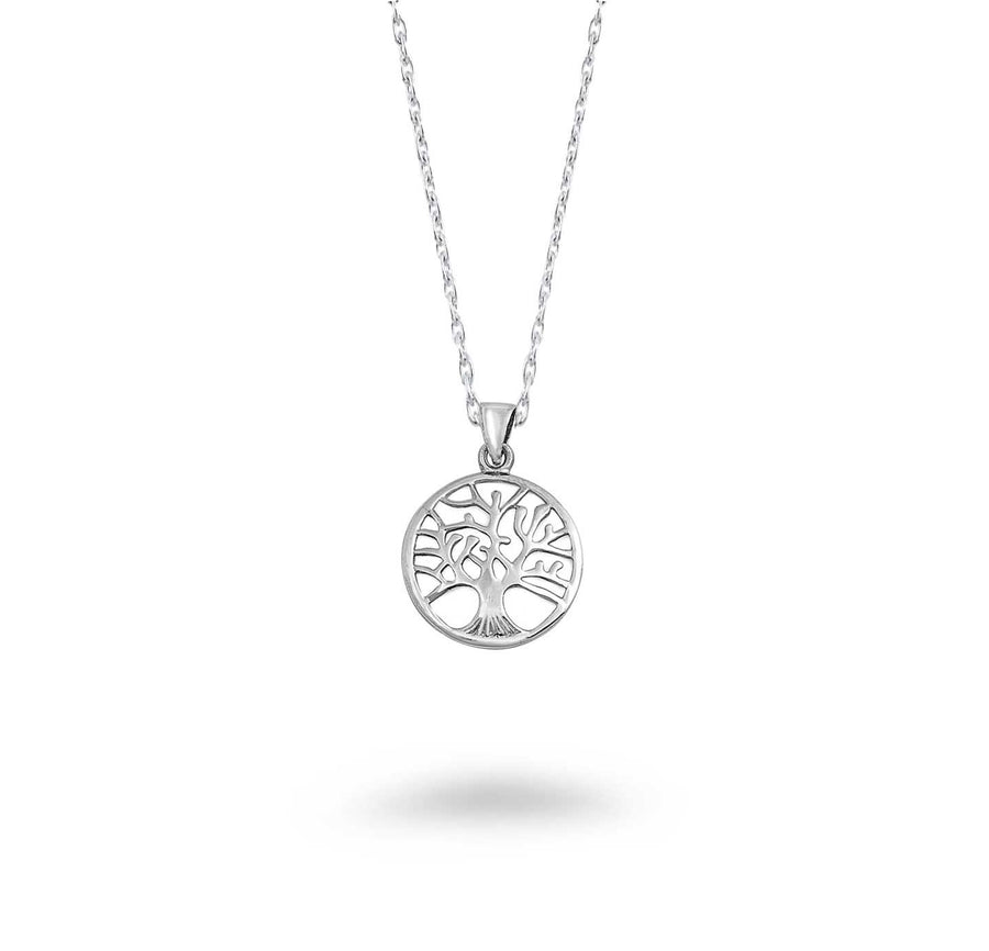 Smooth Abstract Tree of Life Necklace 22mm