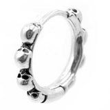 Stainless Steel Skull Hoop Earrings