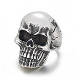 Oxidized Skull Ring