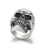 Oxidized Skull Ring