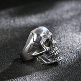 Oxidized Skull Ring