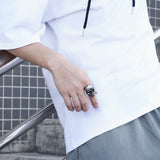 Oxidized Skull Ring