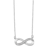 Top Half CZ Infinity Necklace