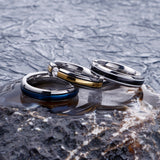 Tensioned CZ Two-Tone Ring