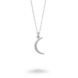 Thin Smooth Moon Necklace