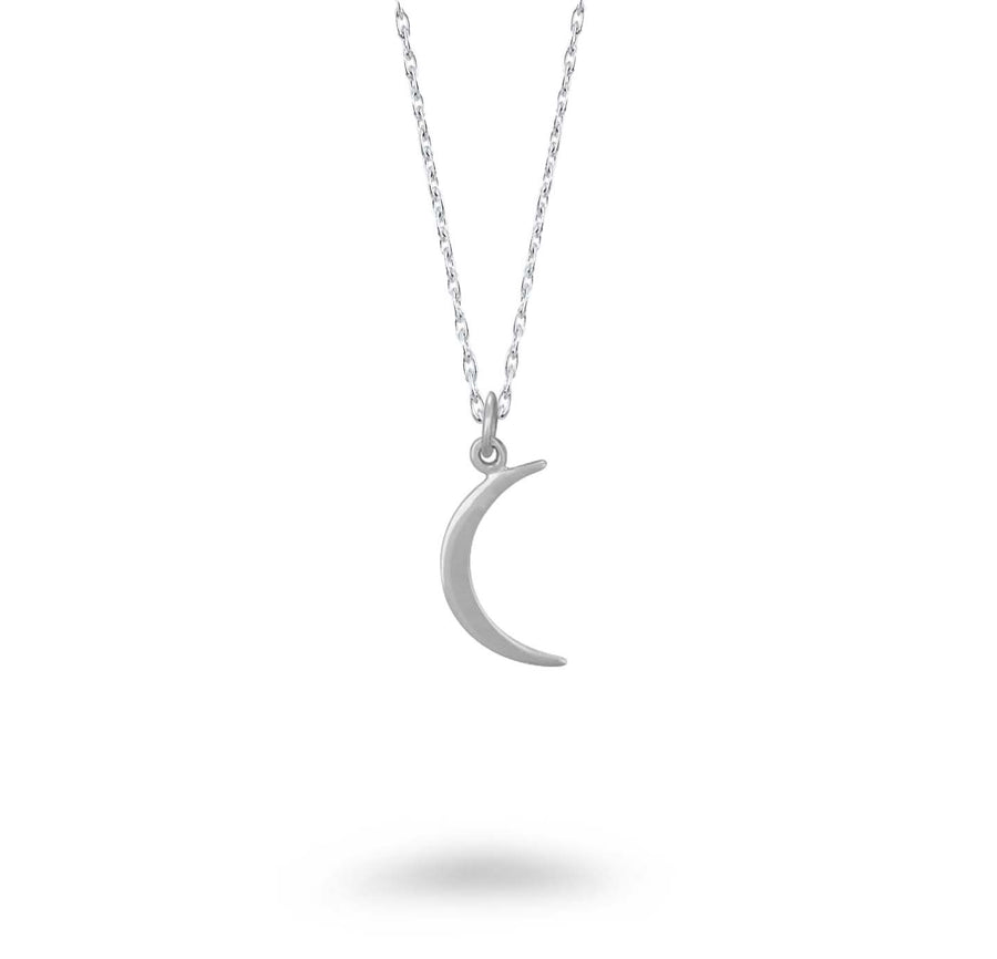 Thin Smooth Moon Necklace