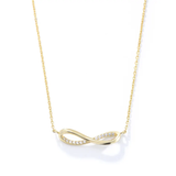 CZ Twist Infinity Necklace