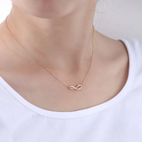 CZ Twist Infinity Necklace