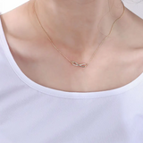 CZ Twist Infinity Necklace