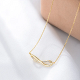 CZ Twist Infinity Necklace