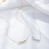 CZ Twist Infinity Necklace
