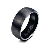 Brushed Beveled Tungsten Ring