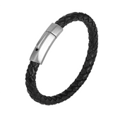 Vintage Leather Braid Thin Bracelet