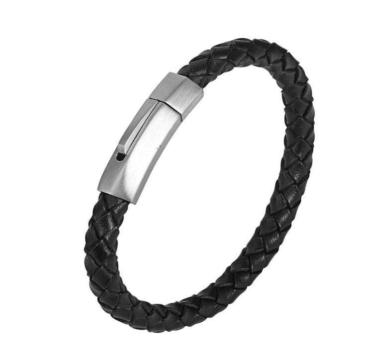 Vintage Leather Braid Thin Bracelet