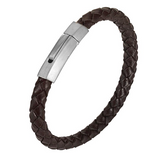 Vintage Leather Braid Thin Bracelet