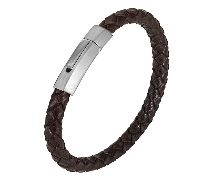 Vintage Leather Braid Thin Bracelet
