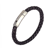Vintage Leather Braid Thin Bracelet